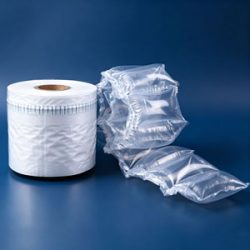 Air pillow film roll for cushioning and void fill packaging